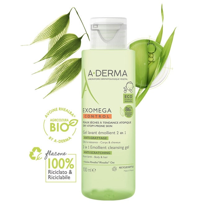 Aderma Exomega Gel Lavant Émollient 2En1 Corps et Cheveux