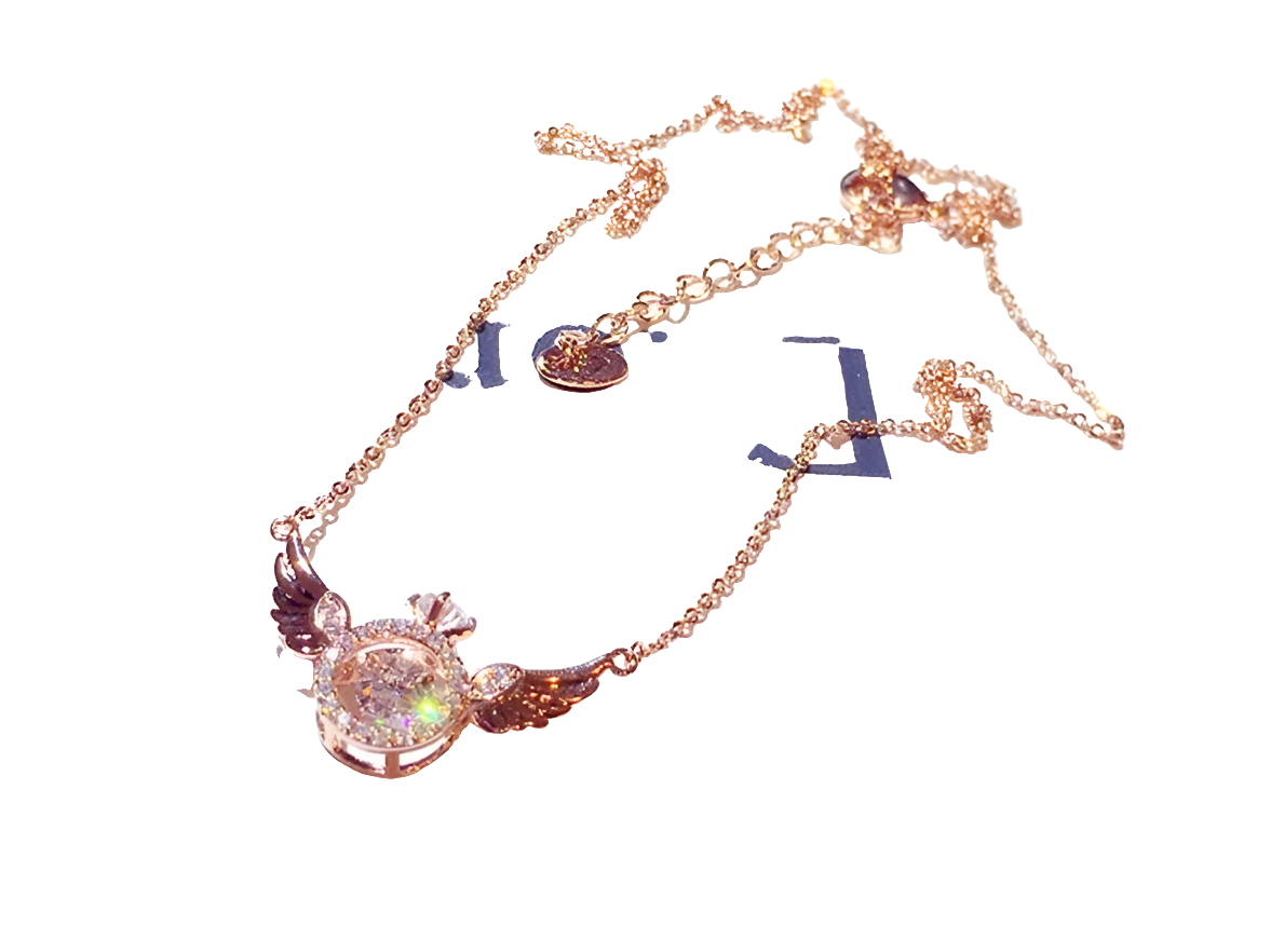 Collier de luxe avec Ailes d'angle et boucles d'oreilles