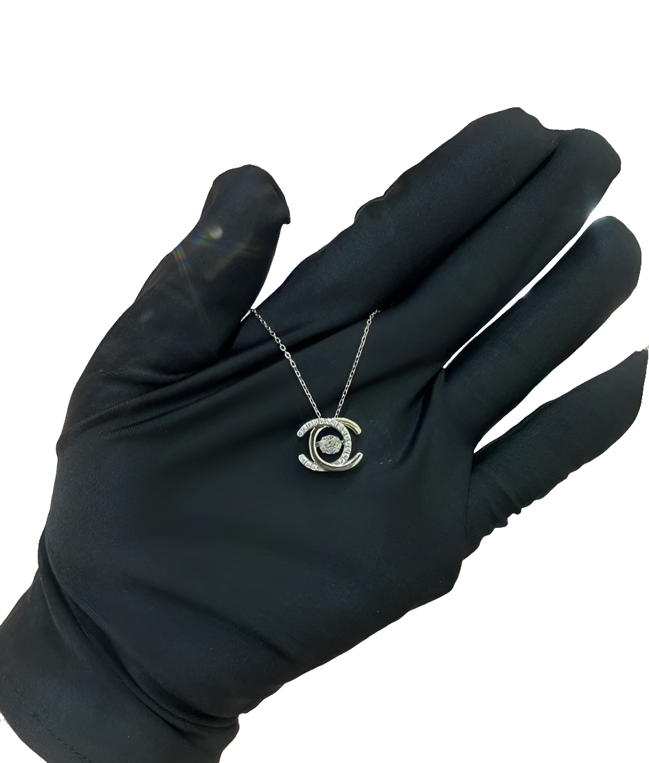 Collier et boucles d'oreilles moissanite