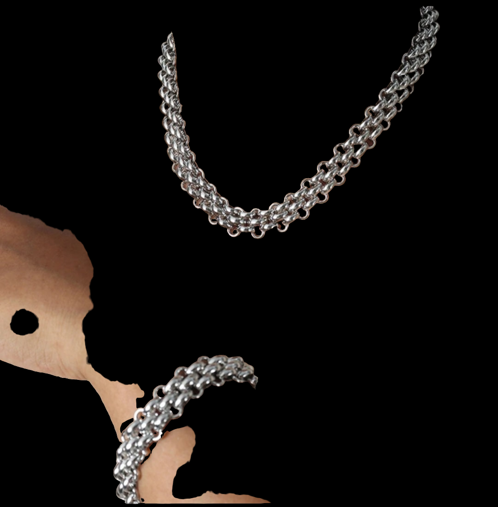 Collier exagéré en acier inoxydable