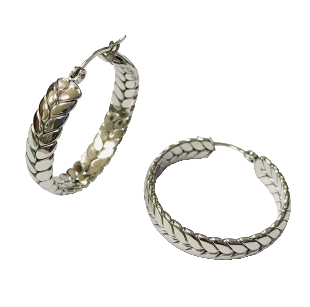 Boucles d'oreilles créoles en acier inoxydable