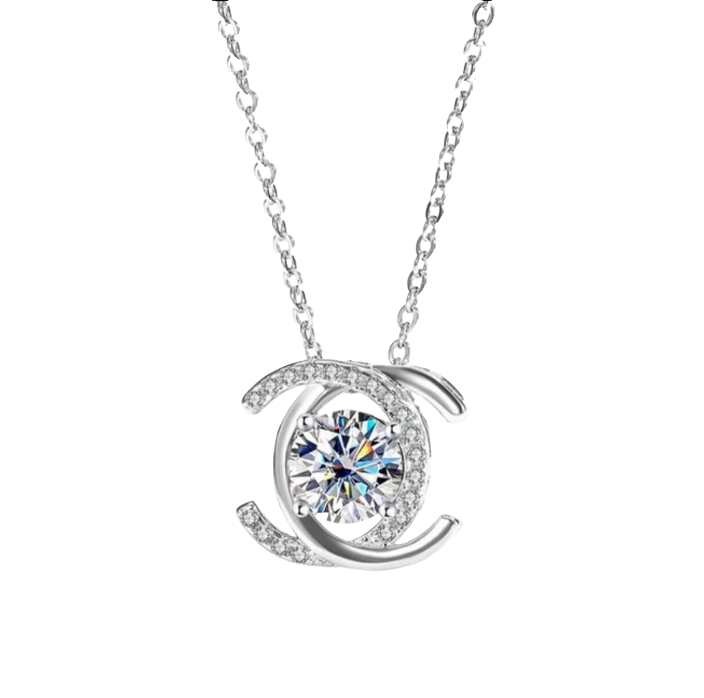 Collier et boucles d'oreilles moissanite