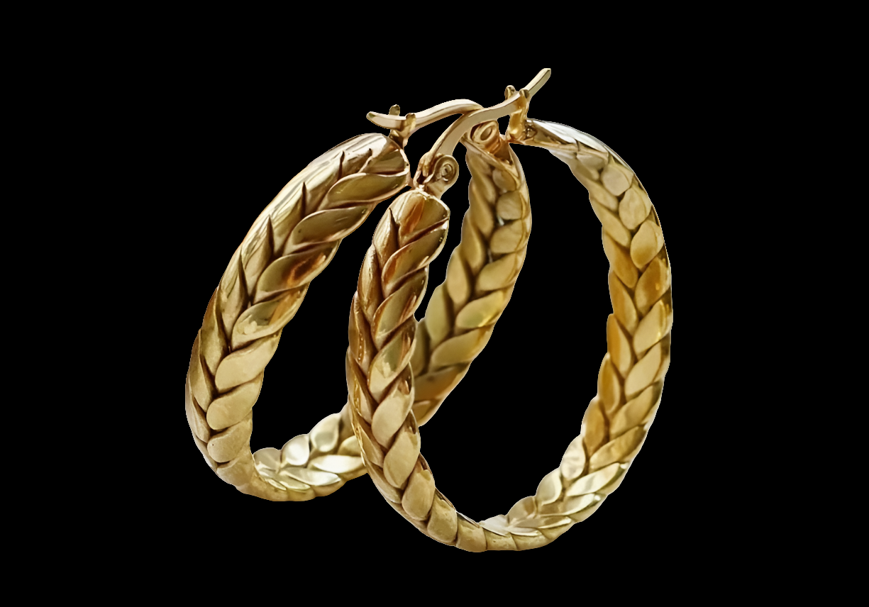 Boucles d'oreilles créoles en acier inoxydable