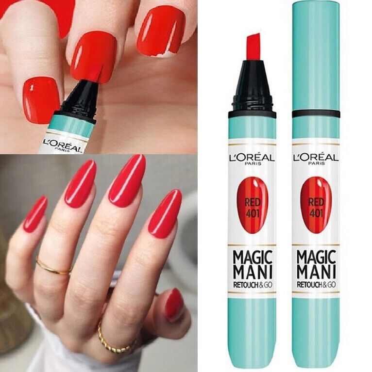 L'oreal Vernis à ongles MAGIC MANI RETOUCHE 401 RED Retouch 4ml Rouge